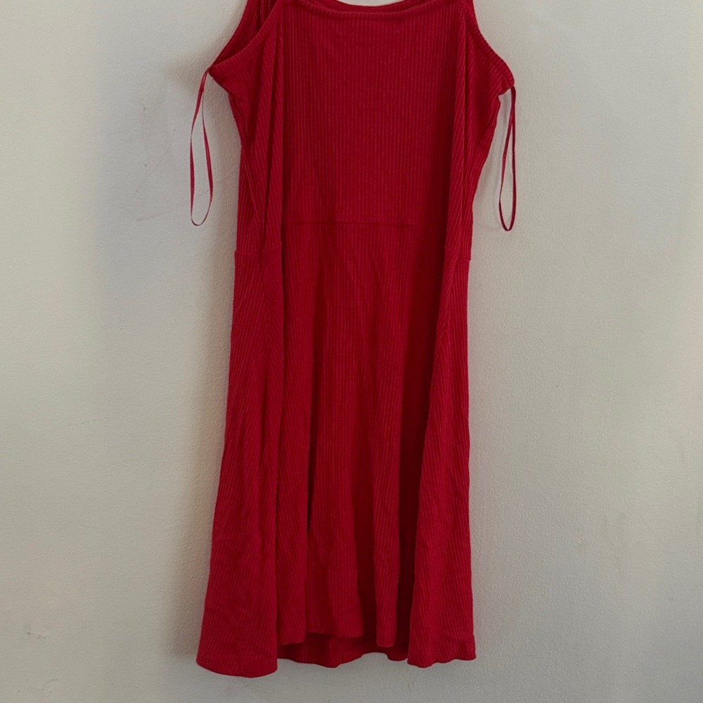 Mandee Vibrant Red Top with Button Detail - Picture 3 of 3